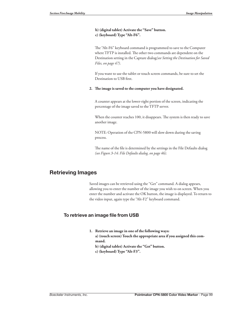 Retrieving images | Pointmaker CPN-5800 User Manual | Page 105 / 168