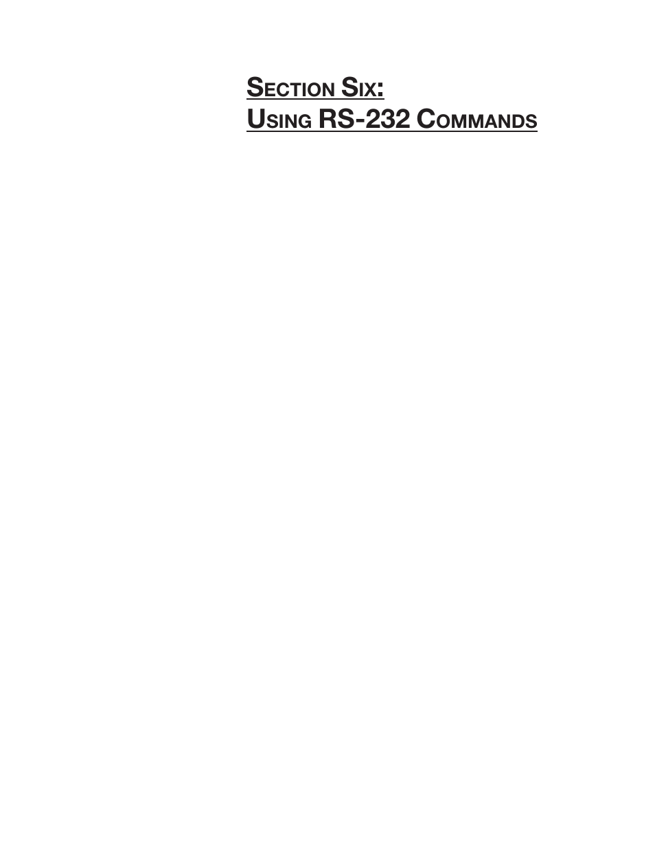 Section six: using rs-232 commands, Rs-232 c | Pointmaker CPN-5800 User Manual | Page 109 / 168