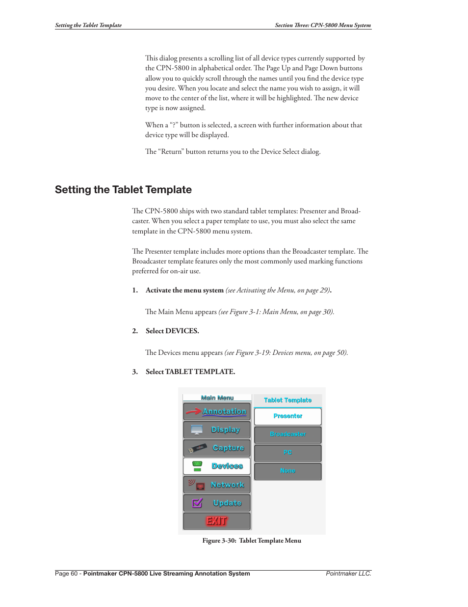 Setting the tablet template | Pointmaker CPN-5800 User Manual | Page 66 / 168