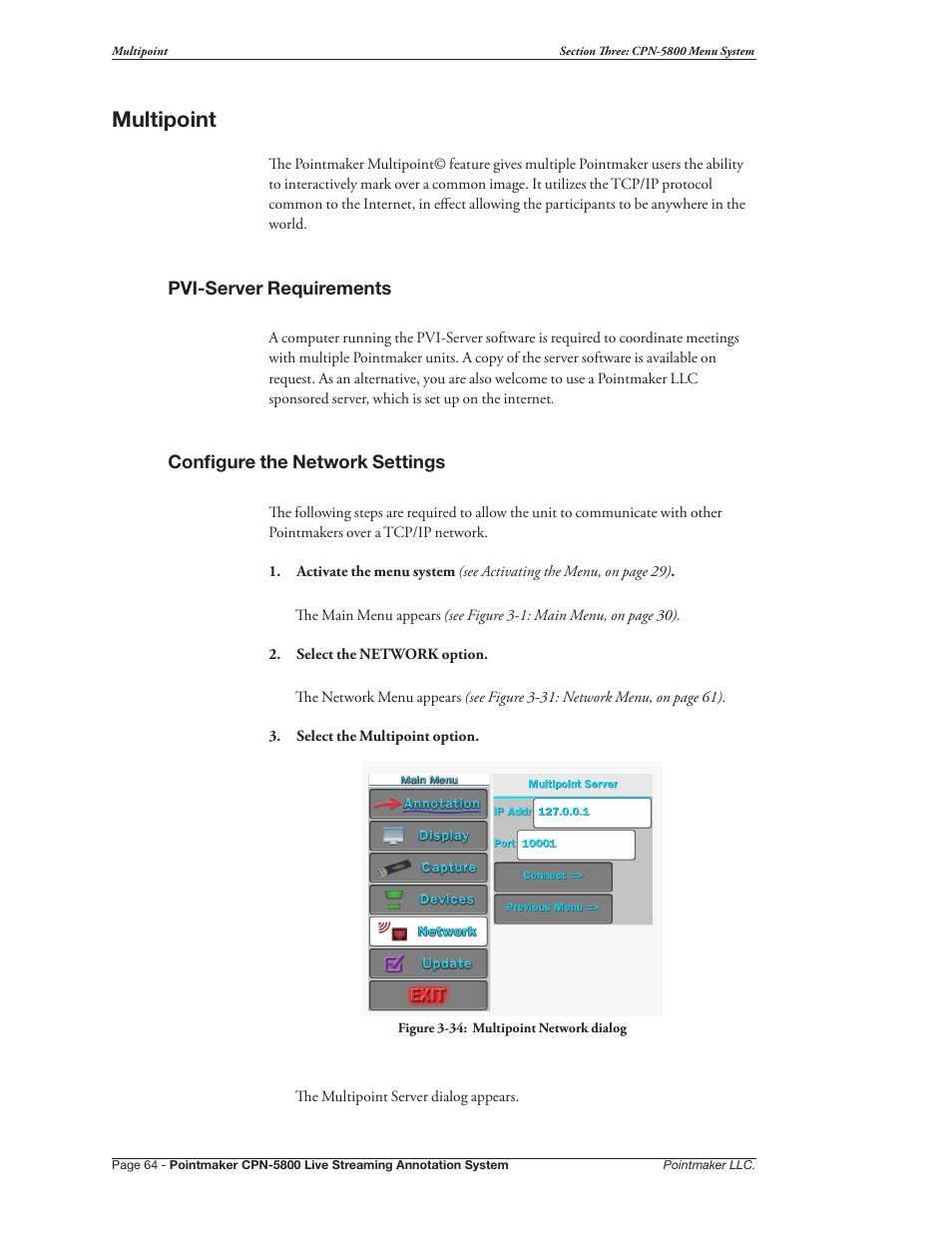 Multipoint | Pointmaker CPN-5800 User Manual | Page 70 / 168