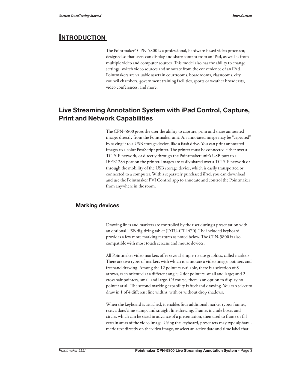 Introduction | Pointmaker CPN-5800 User Manual | Page 9 / 168
