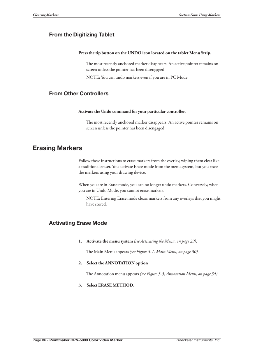 Erasing markers | Pointmaker CPN-5800 User Manual | Page 92 / 168