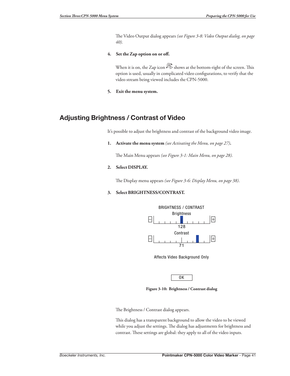 Adjusting brightness / contrast of video | Pointmaker CPN-5000 User Manual | Page 47 / 167