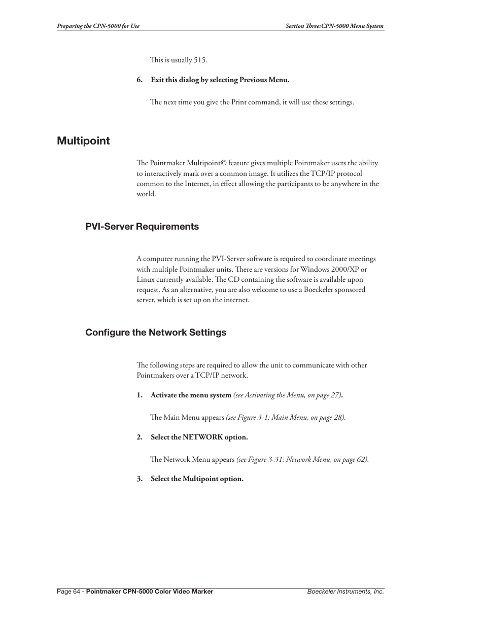 Multipoint | Pointmaker CPN-5000 User Manual | Page 70 / 167