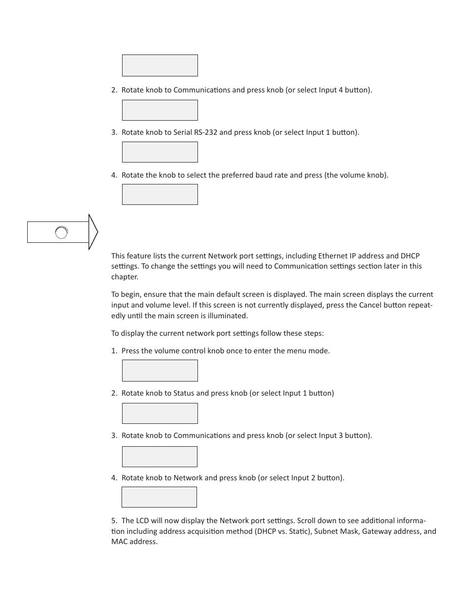 Display network port settings | Presentation Switchers PS550 User Manual | Page 23 / 41