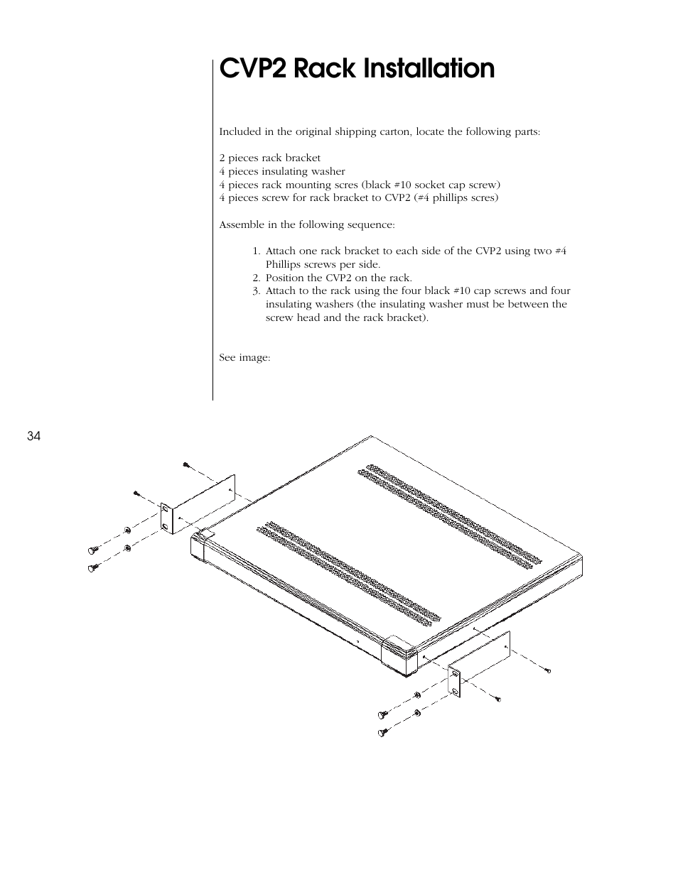 Cvp2 rack installation | Proceed CVP2 User Manual | Page 34 / 36