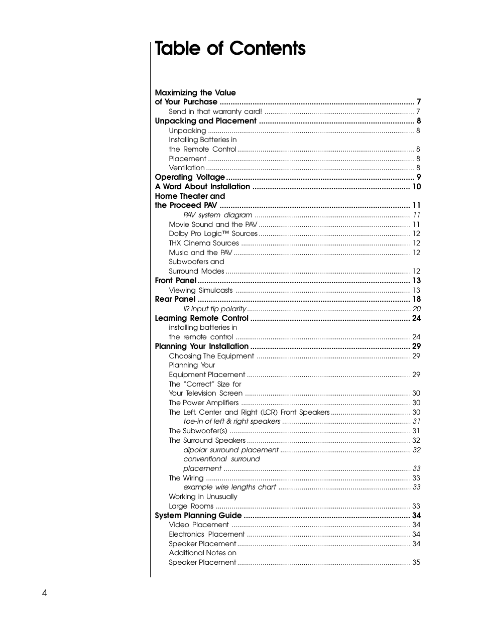 Proceed PAV User Manual | Page 4 / 80