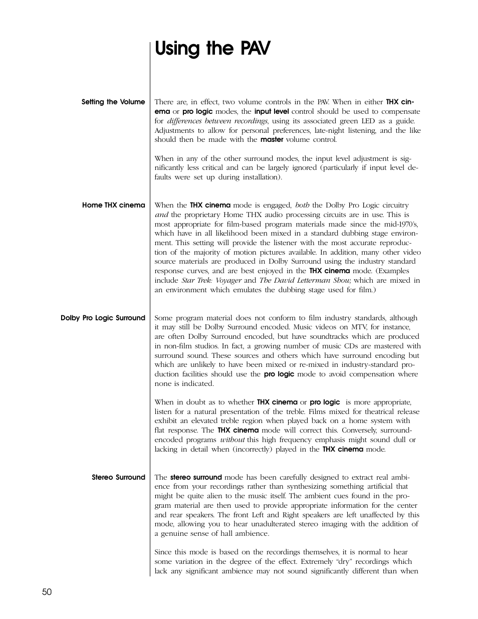 Using the pav | Proceed PAV User Manual | Page 50 / 80