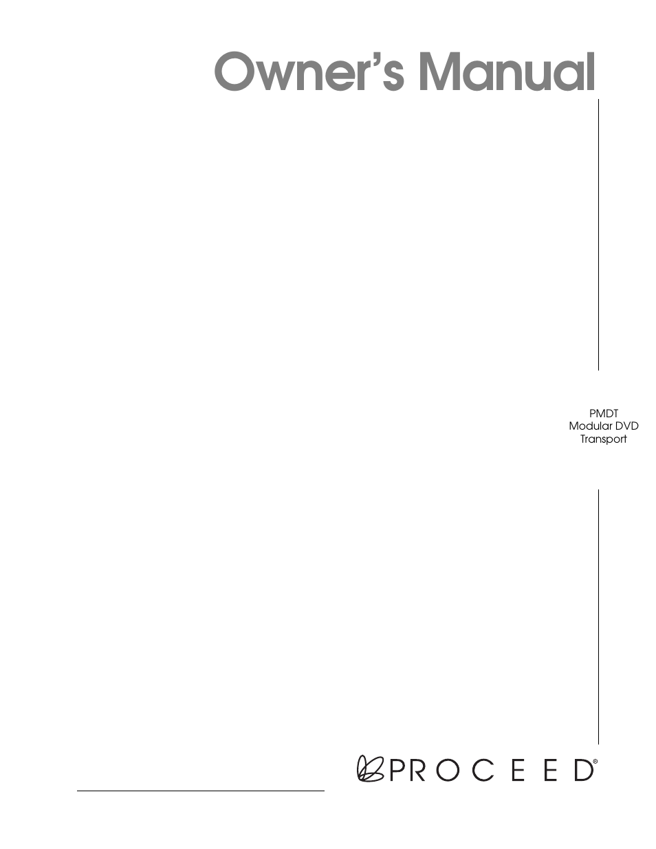 Proceed PMDT User Manual | 60 pages