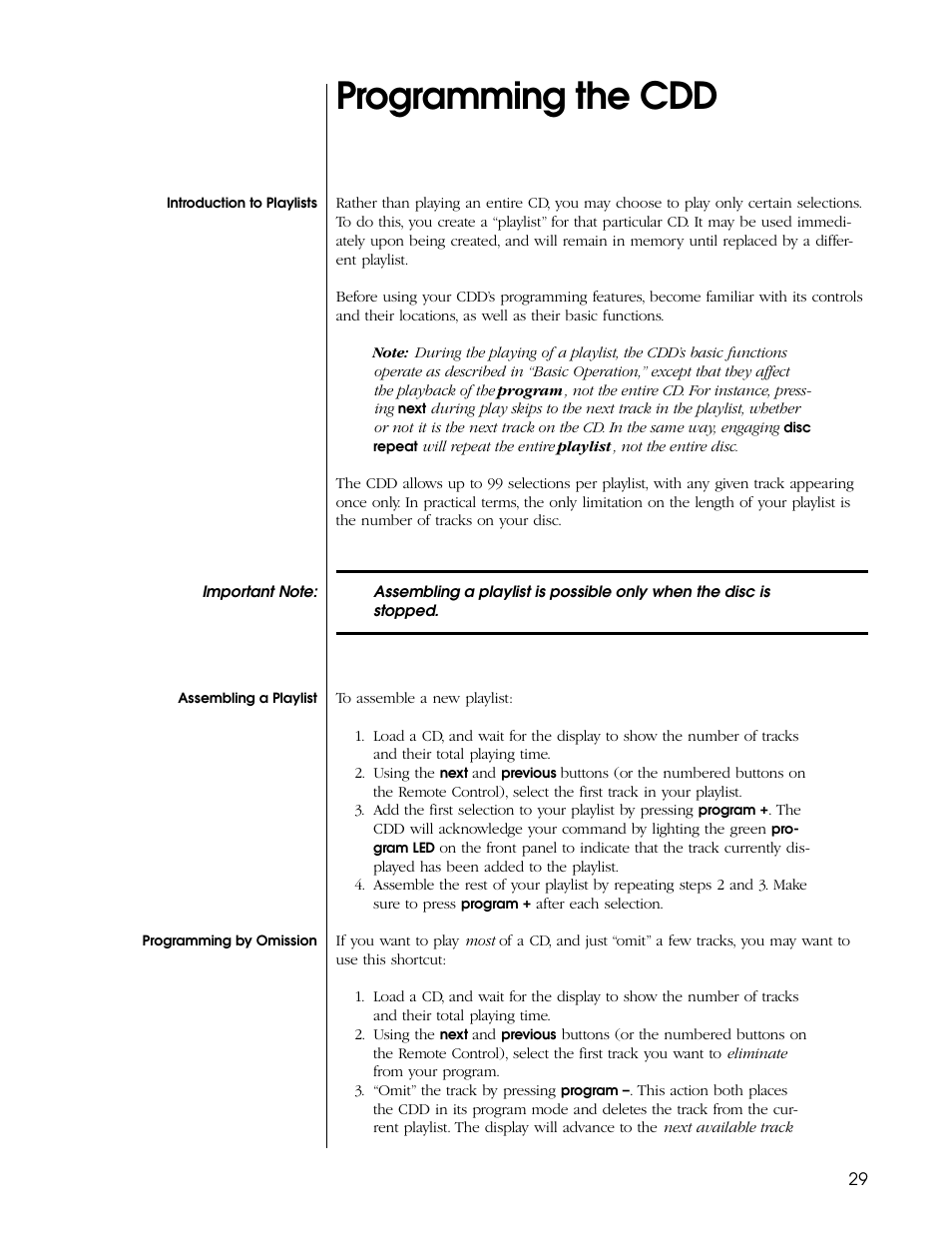 Programming the cdd | Proceed CDD User Manual | Page 29 / 40