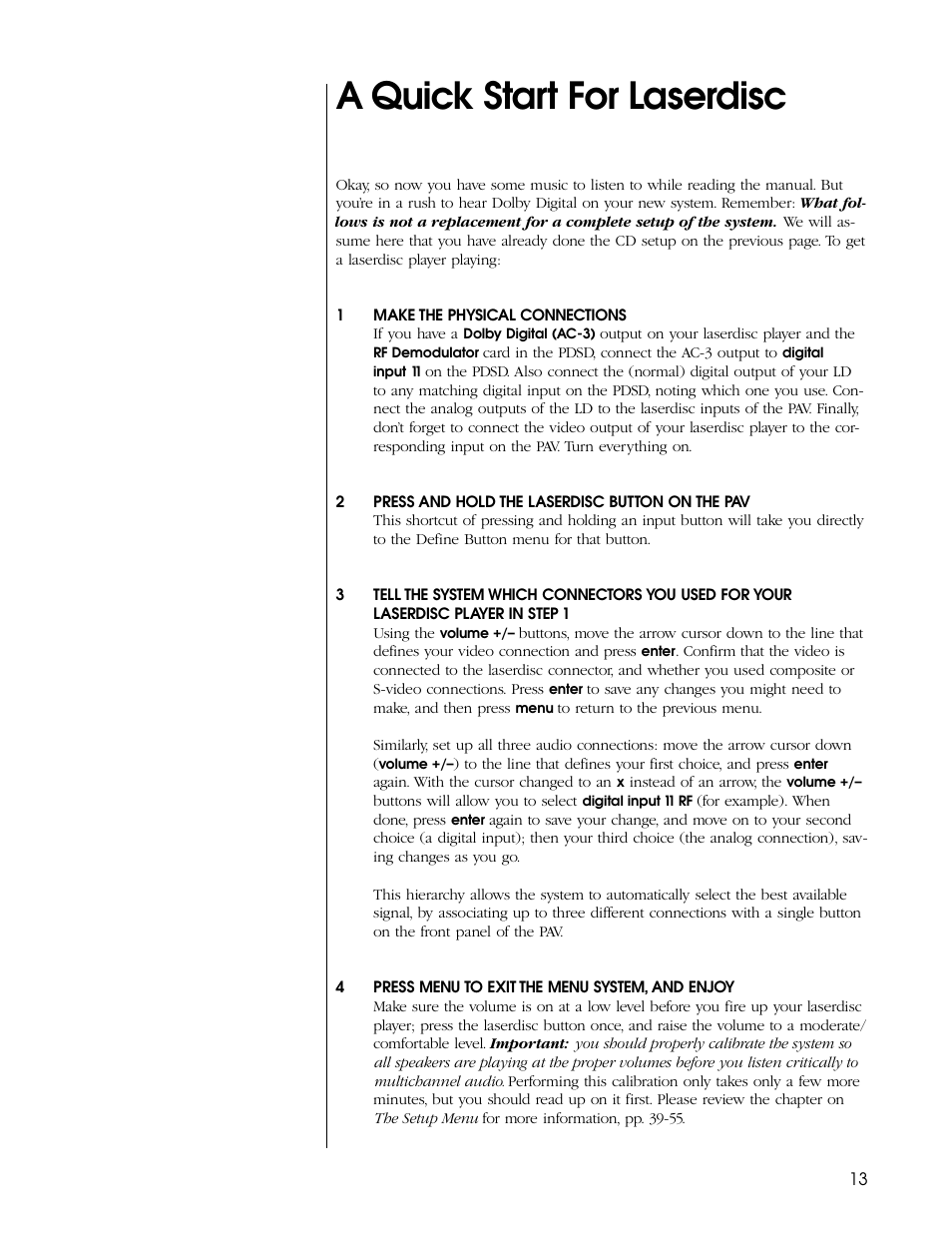 A quick start for laserdisc | Proceed PDSD User Manual | Page 13 / 92