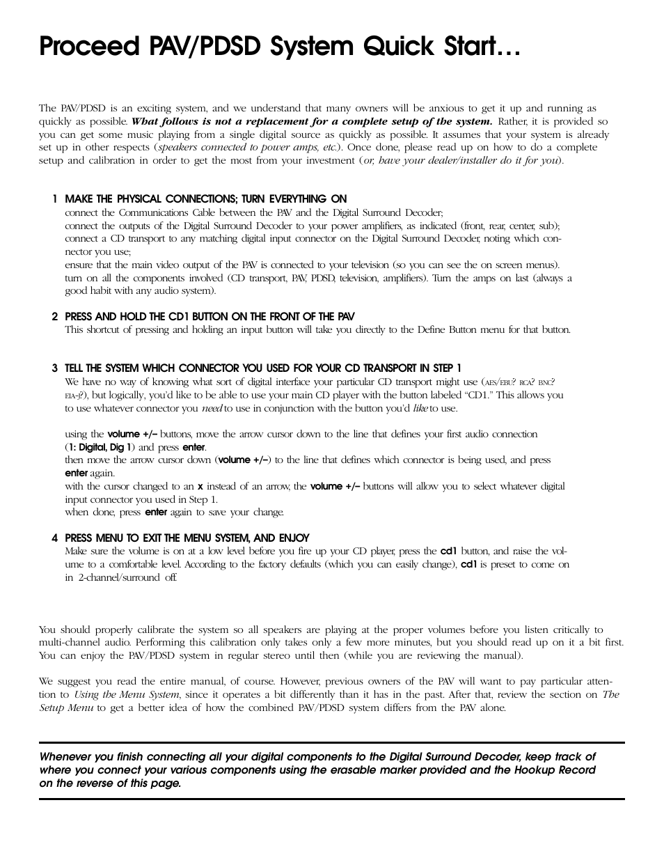Proceed pav/pdsd system quick start | Proceed PDSD User Manual | Page 90 / 92