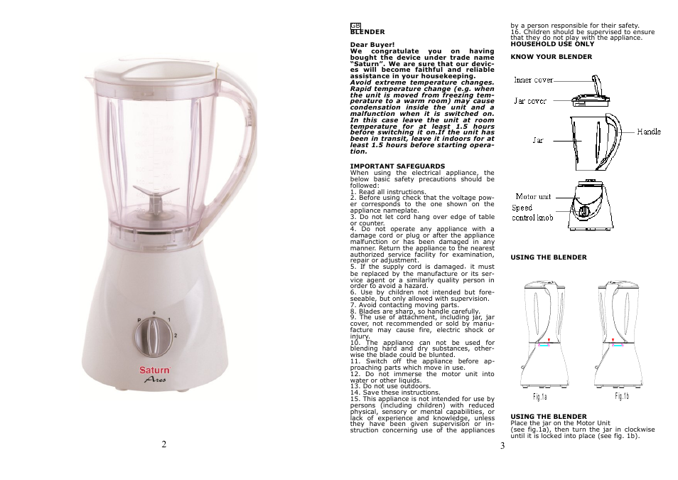 F ig.1b f ig.1a | Saturn ST-FP7069 Ares User Manual | Page 2 / 15