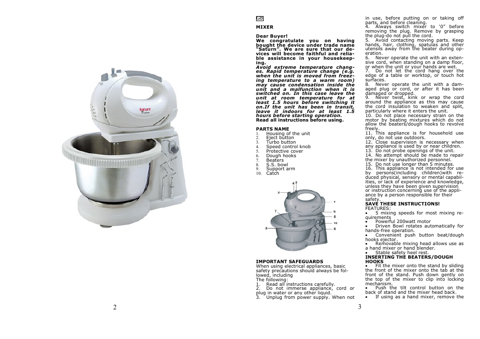 Saturn ST-FP1025 Favian User Manual | Page 2 / 14