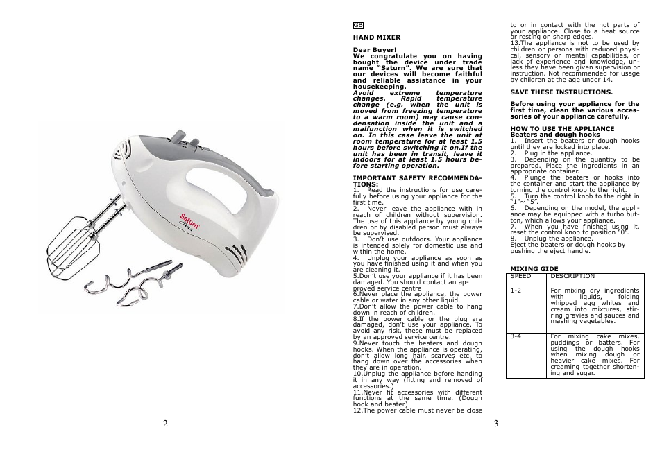 Saturn ST-FP1050 Metis User Manual | Page 2 / 14