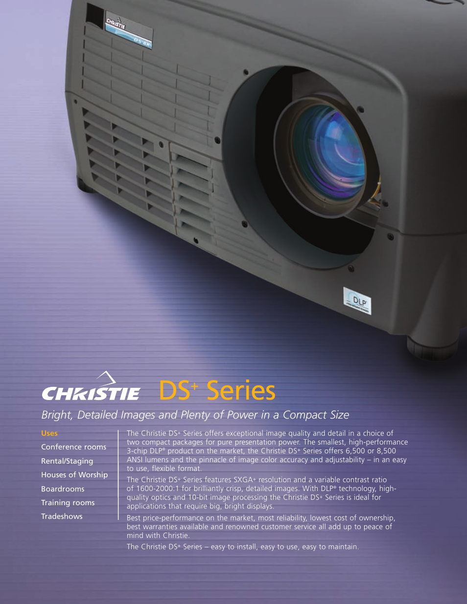 Christie Digital Systems DS+ Series User Manual | 4 pages