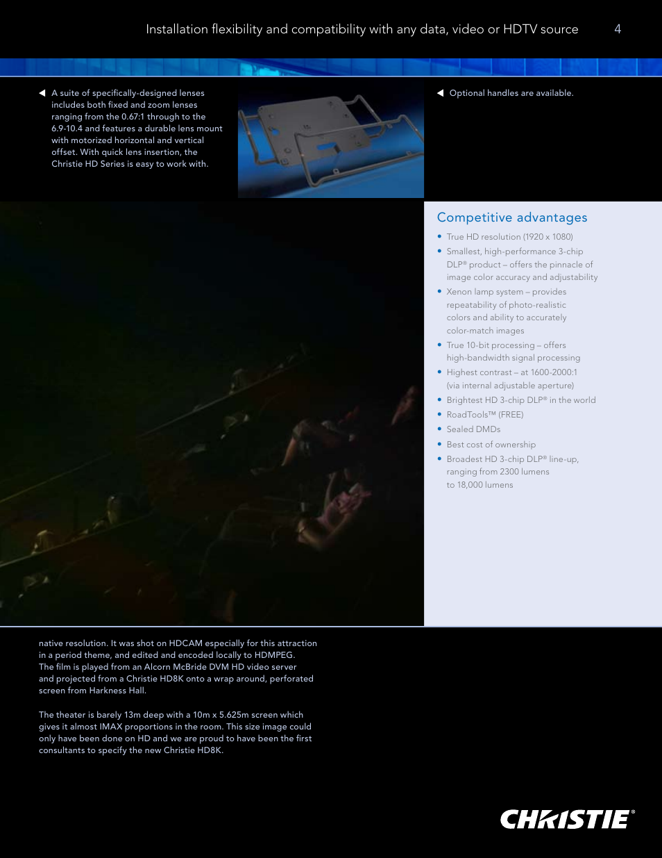 Competitive advantages | Christie Digital Systems HD Series User Manual | Page 5 / 8