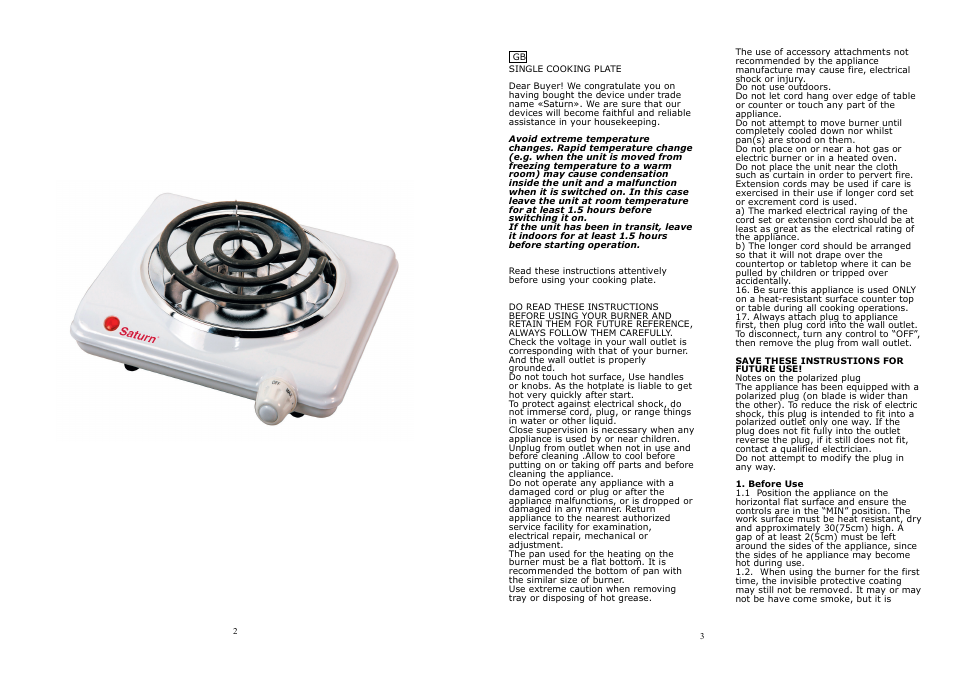 Saturn ST-EC1165 User Manual | Page 2 / 15