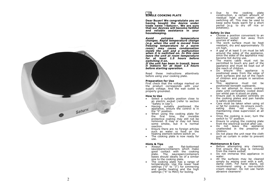 Saturn ST-EC1161 User Manual | Page 2 / 15