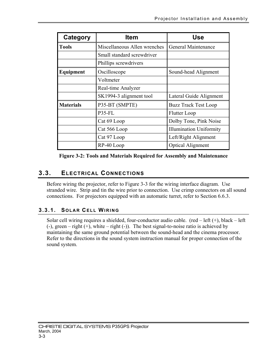 Christie Digital Systems P35GPS-MT User Manual | Page 18 / 85