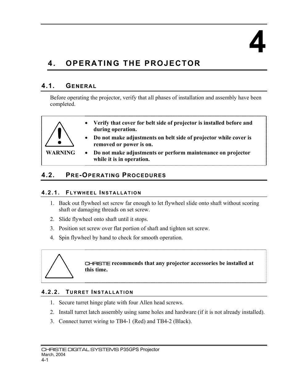 Christie Digital Systems P35GPS-MT User Manual | Page 22 / 85