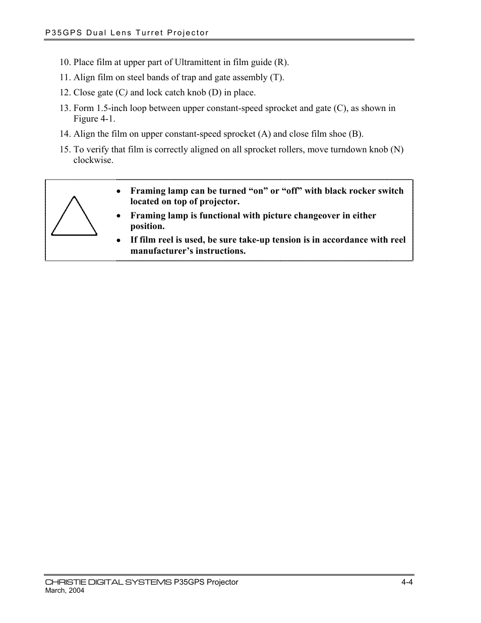 Christie Digital Systems P35GPS-MT User Manual | Page 25 / 85
