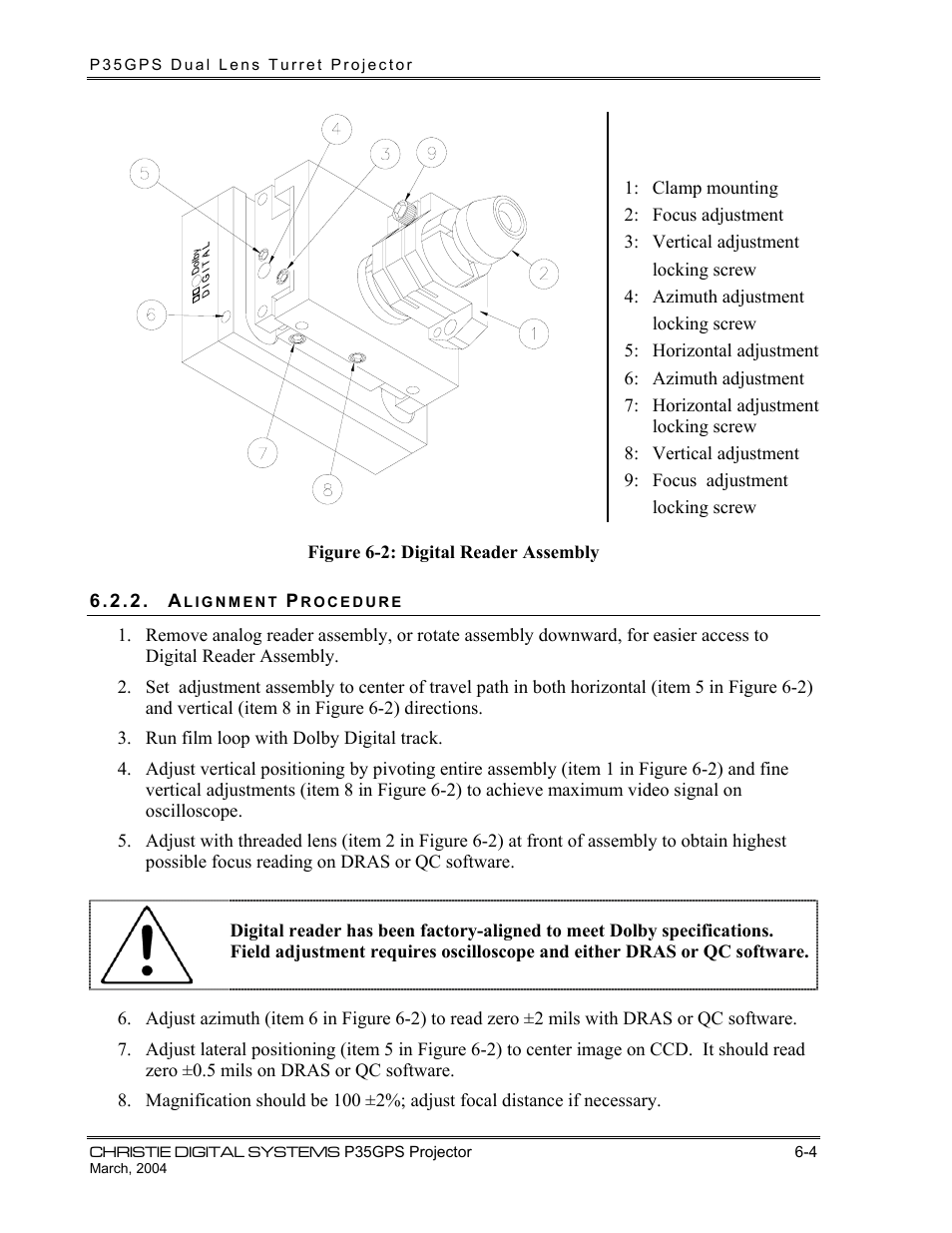 Christie Digital Systems P35GPS-MT User Manual | Page 37 / 85