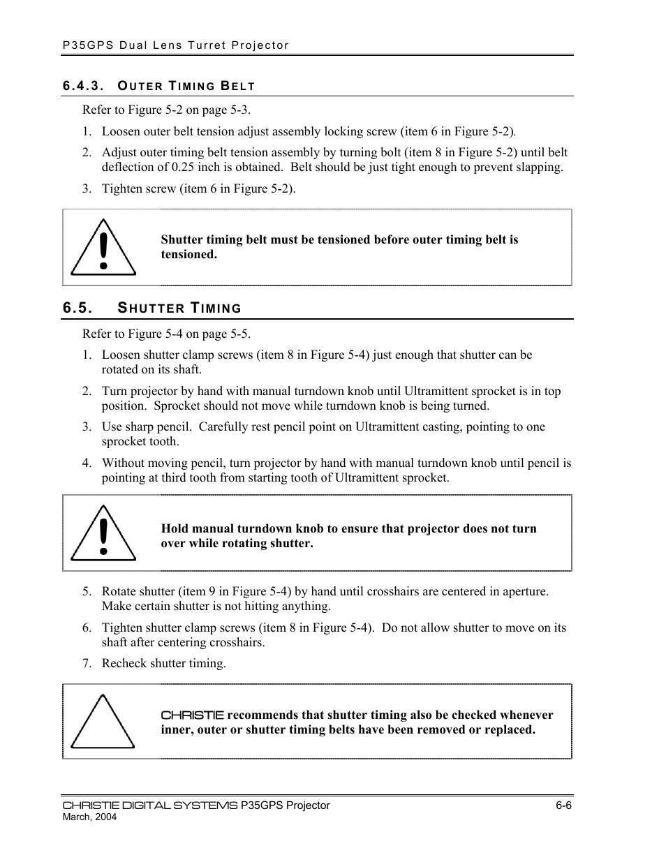 Christie Digital Systems P35GPS-MT User Manual | Page 39 / 85