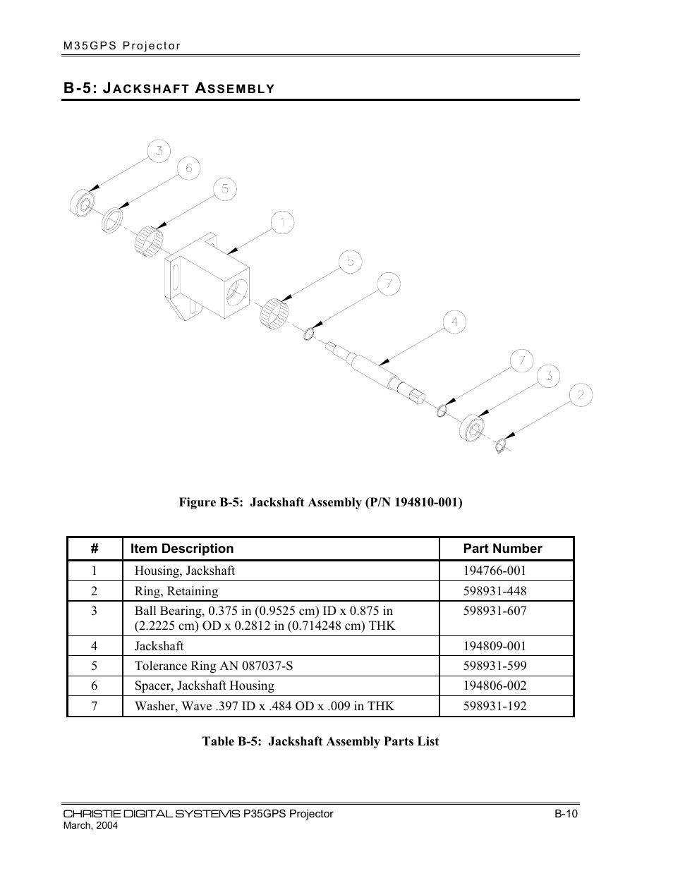Christie Digital Systems P35GPS-MT User Manual | Page 61 / 85