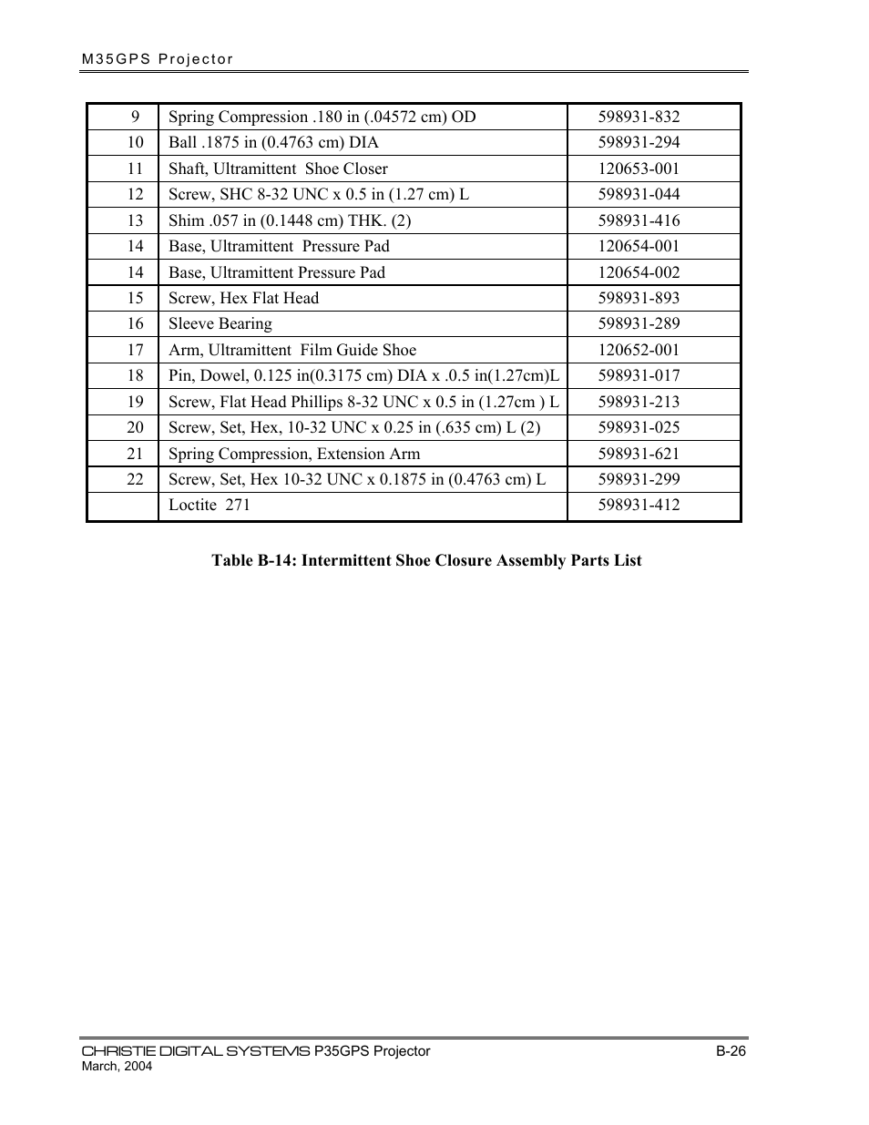 Christie Digital Systems P35GPS-MT User Manual | Page 77 / 85