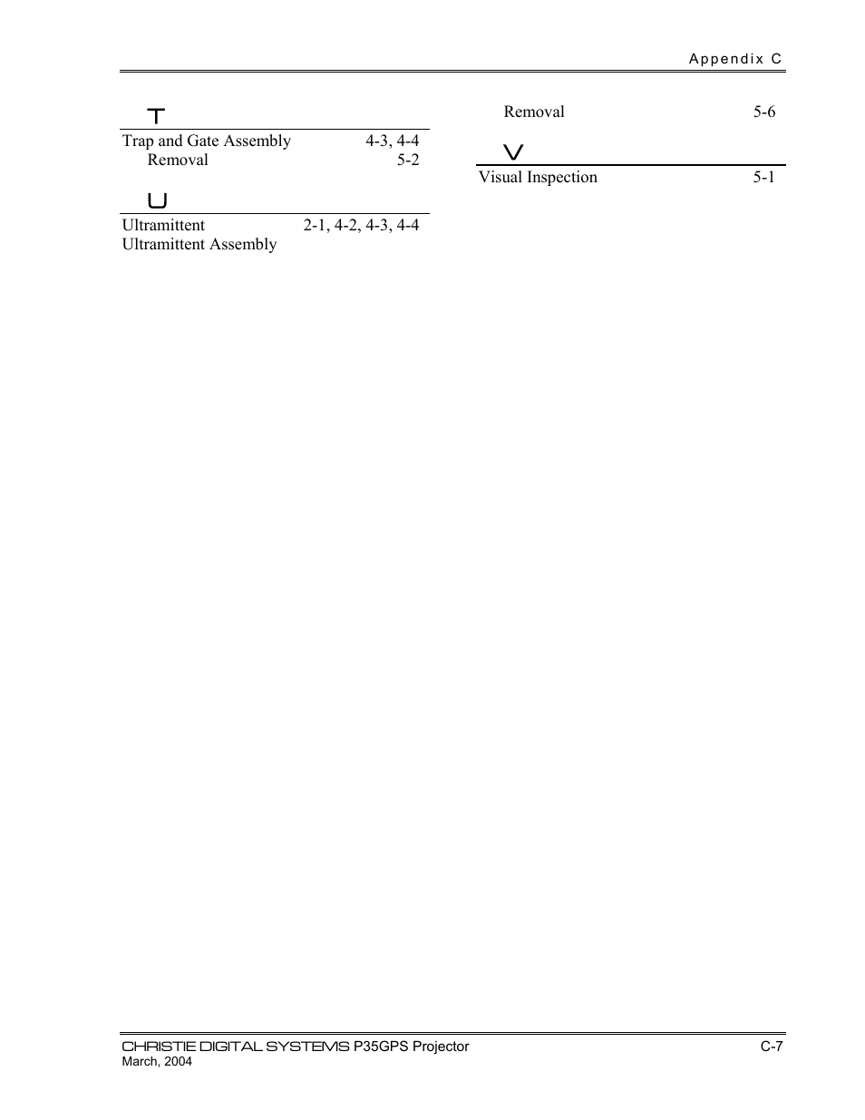 Christie Digital Systems P35GPS-MT User Manual | Page 84 / 85