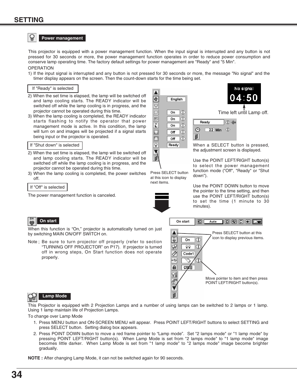 Setting | Christie Digital Systems 38-VIV210-01 User Manual | Page 34 / 44