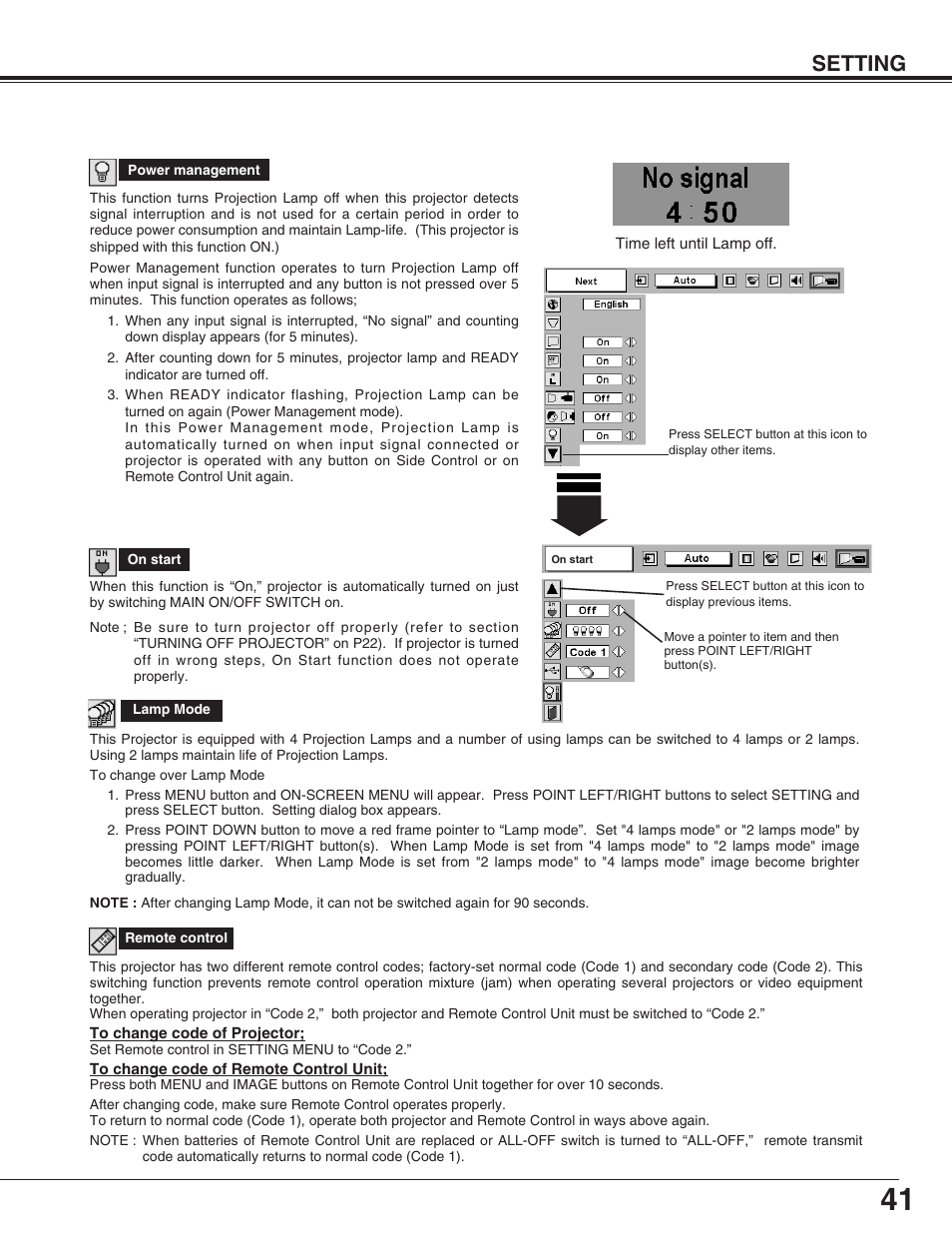 Setting | Christie Digital Systems 38-VIV402-01 User Manual | Page 41 / 56