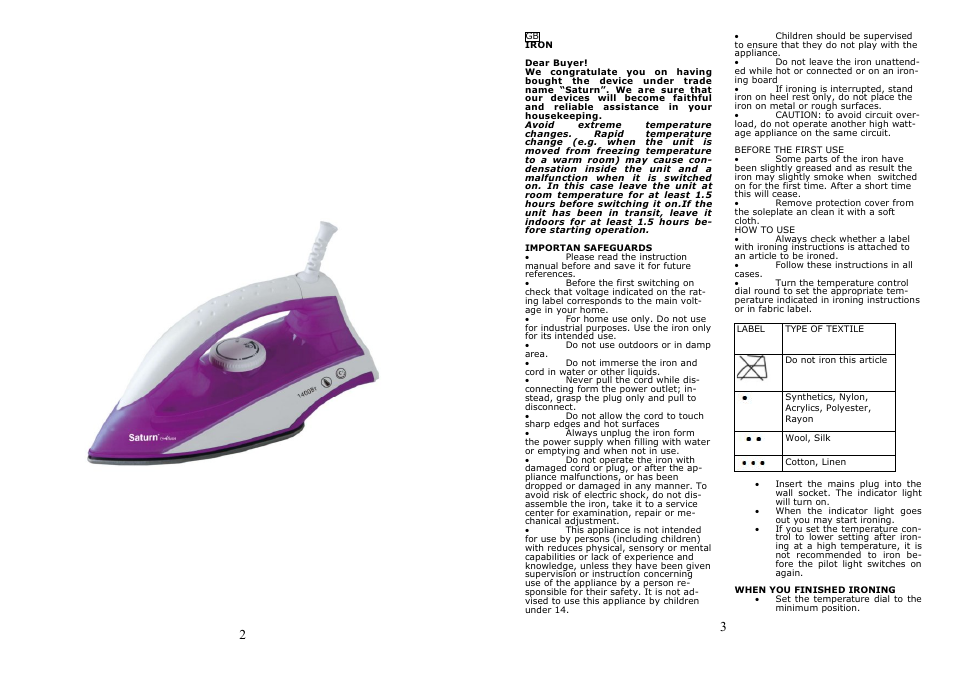 Saturn ST-CC7132 Alister User Manual | Page 2 / 14