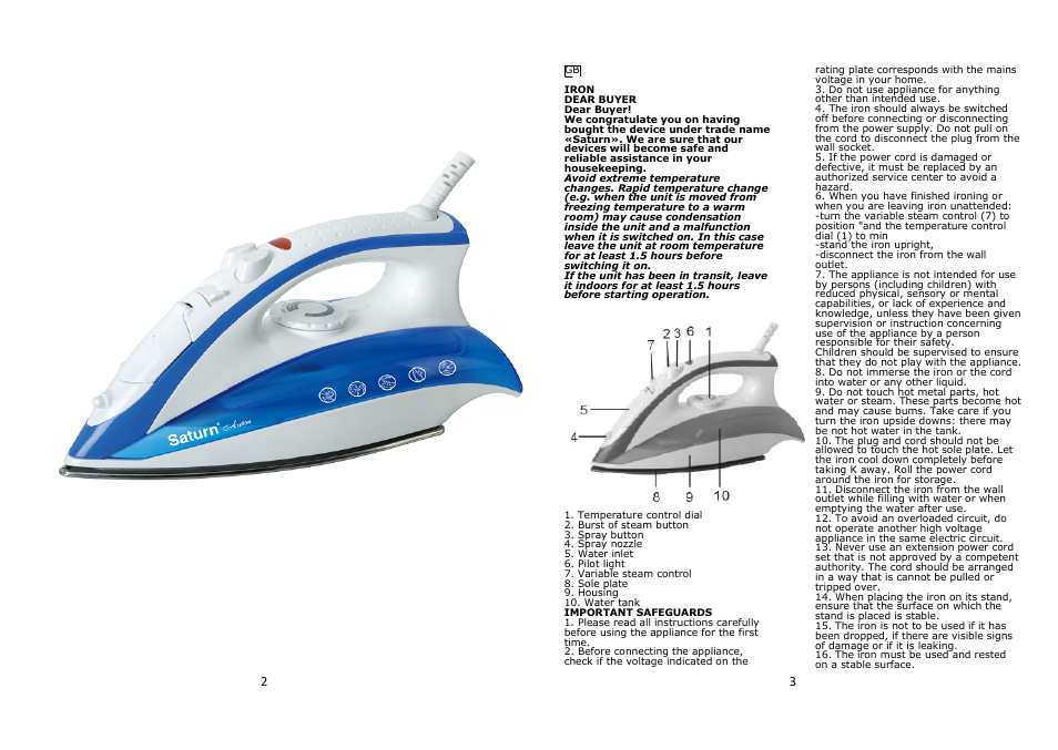 Saturn ST-CC7122 Areio User Manual | Page 2 / 18