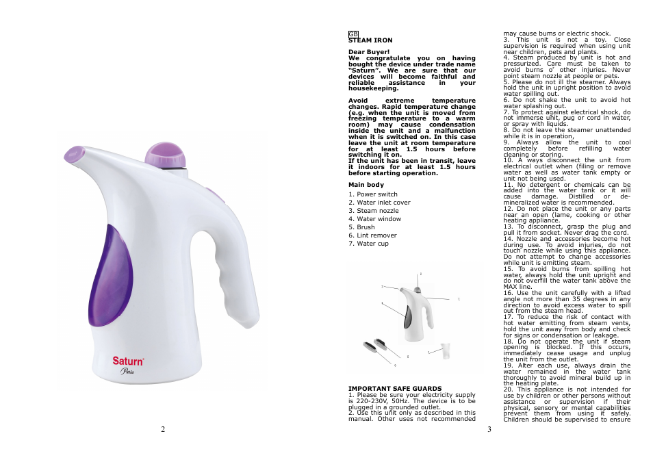 Saturn ST-CC7145 User Manual | Page 2 / 16