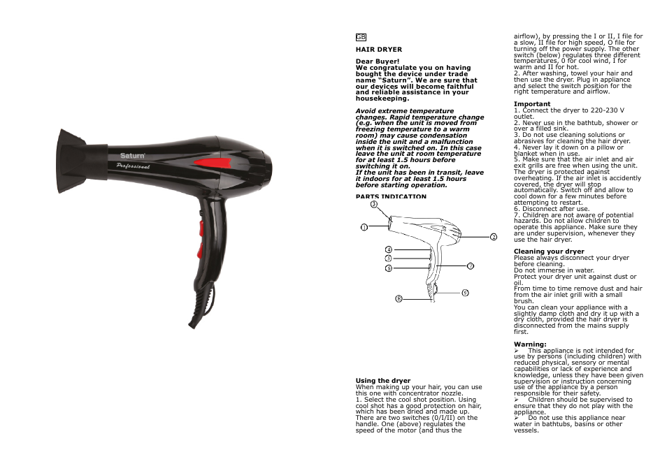 Saturn ST-HC7321 User Manual | Page 2 / 14