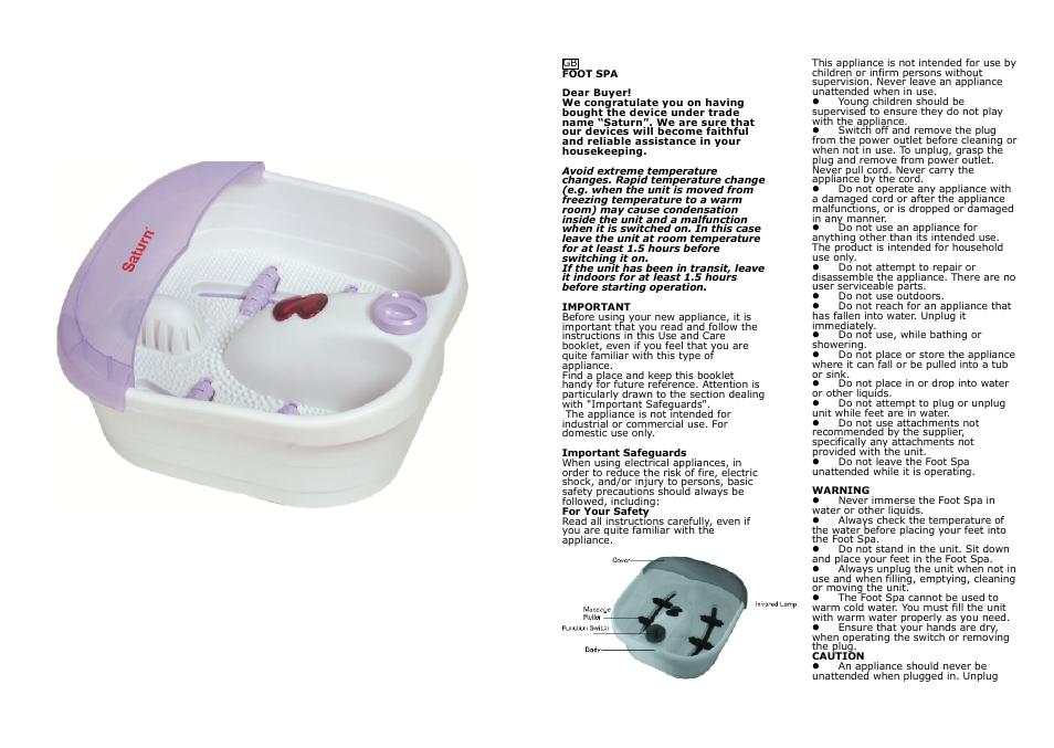 Saturn ST-BC7303 User Manual | Page 2 / 15