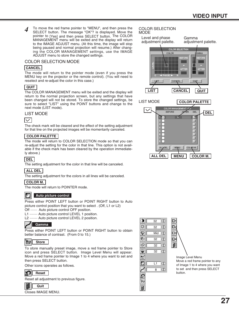 Video input | Christie Digital Systems 38-VIV212 User Manual | Page 27 / 44