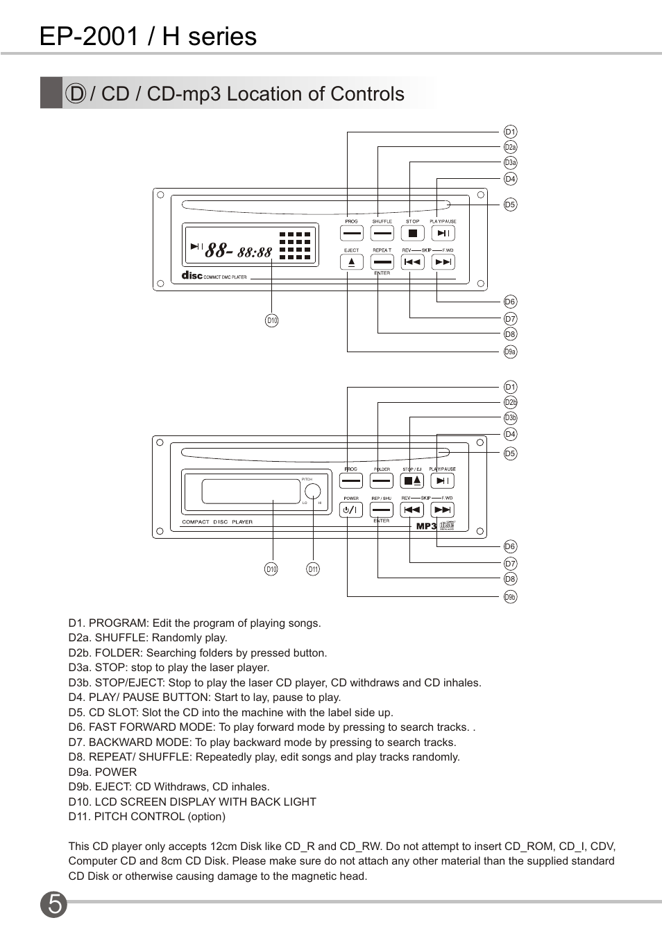 頁面 8, Ep-2001 / h series | SENRUN EP-2001-2001H User Manual | Page 8 / 16