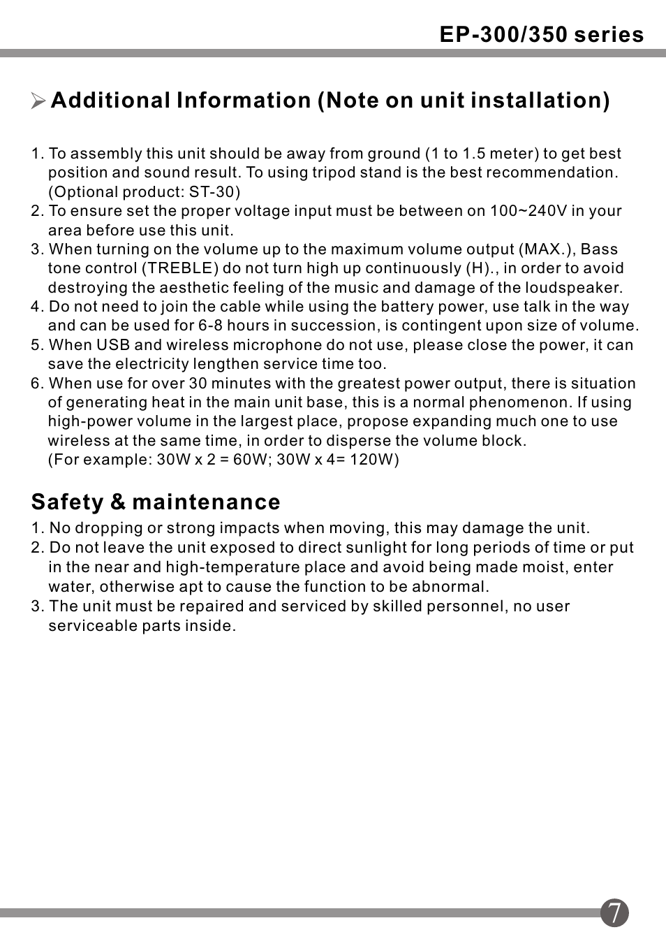 頁面 9, Charging the battery pack, Acharging method (see figure 1.) | Binstruction for battery and maintenance guide | SENRUN EP-300-350 User Manual | Page 9 / 12
