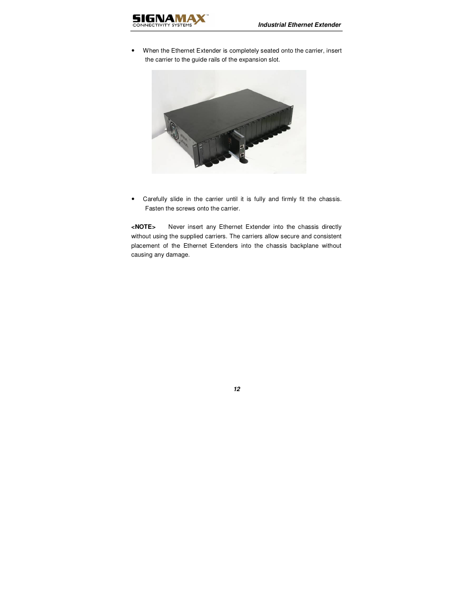 Signamax 10/100BaseT/TX Ethernet Extender Media Converter User Manual | Page 12 / 14