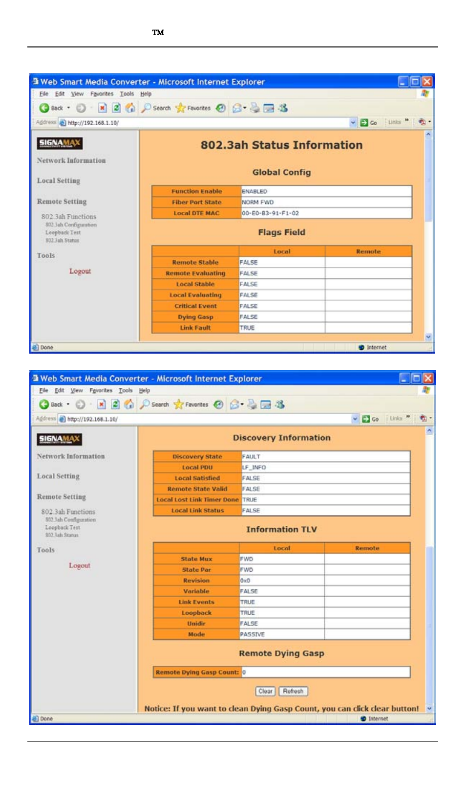 Signamax 10/100/1000BaseT/TX to 100/1000Base SFP OAM Managed Switching Media Converter User Manual | Page 31 / 38