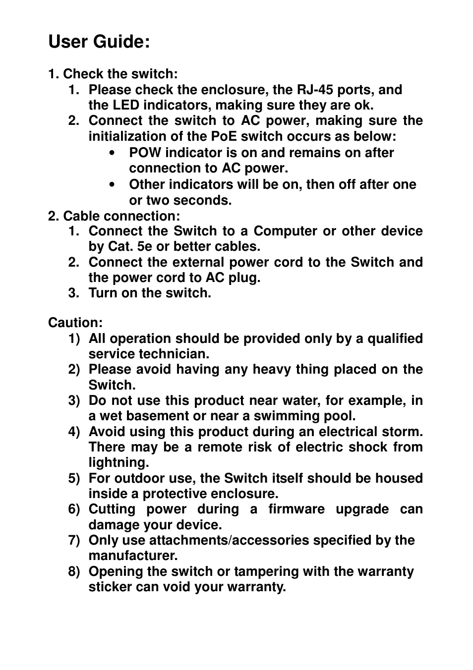 User guide | Signamax 24-Port 10/100/1000 Unmanaged Switch with Two Dual Media Ports User Manual | Page 4 / 6