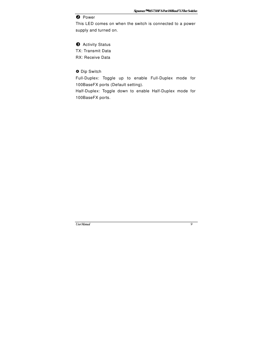 Signamax 8-Port 100BaseFX Fiber Unmanaged Switches User Manual | Page 11 / 16