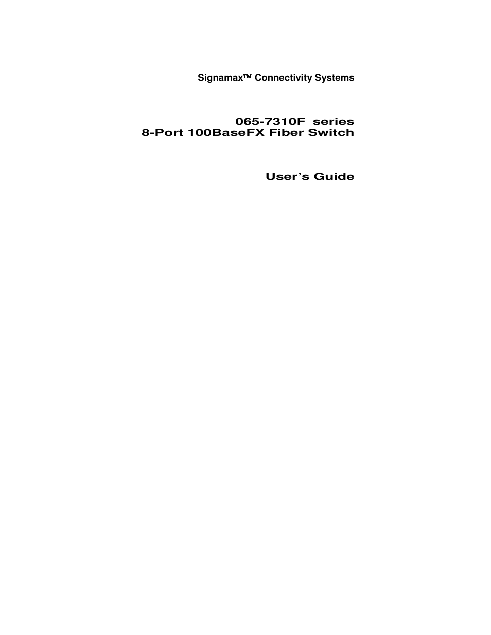 Signamax 8-Port 100BaseFX Fiber Unmanaged Switches User Manual | Page 2 / 16