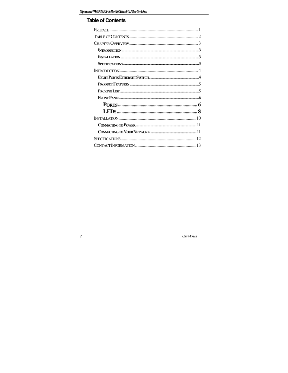 Signamax 8-Port 100BaseFX Fiber Unmanaged Switches User Manual | Page 4 / 16