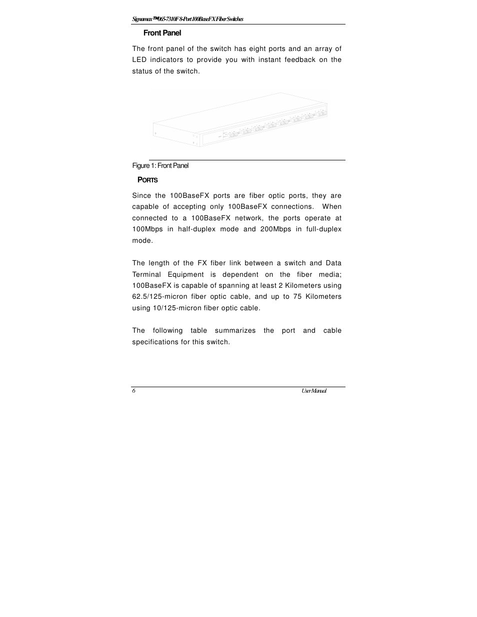 Signamax 8-Port 100BaseFX Fiber Unmanaged Switches User Manual | Page 8 / 16