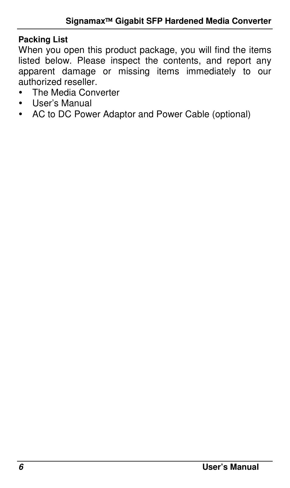 Signamax 10/100/1000 to Gigabit SFP DIN Rail Mount Industrial Media Converter User Manual | Page 9 / 19