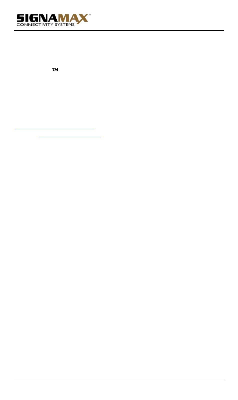 Contact information, Uhttp://www.signamax.com | Signamax Model -065-7700 User Manual | Page 199 / 199